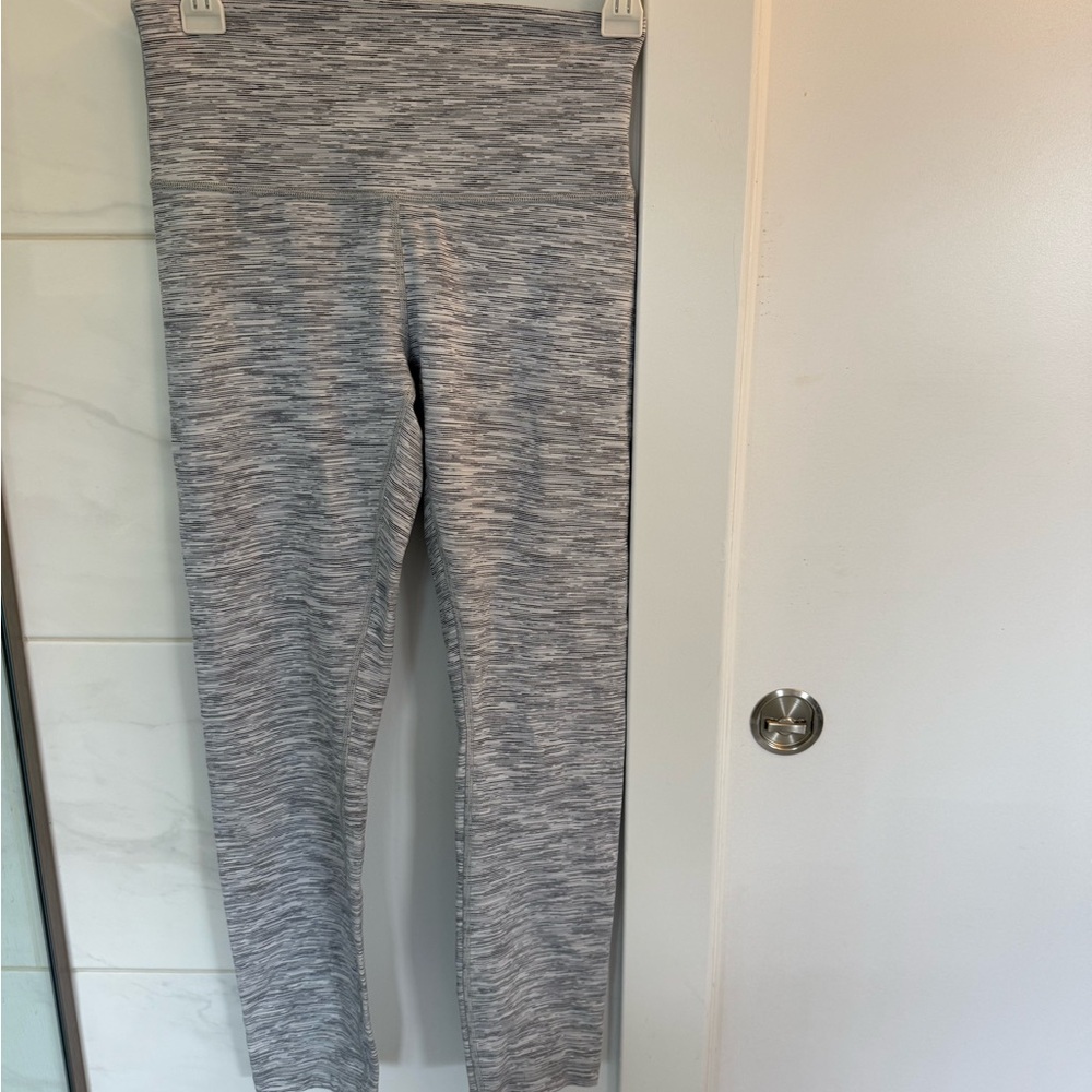 Lululemon Athletica Striped Gray Leggings